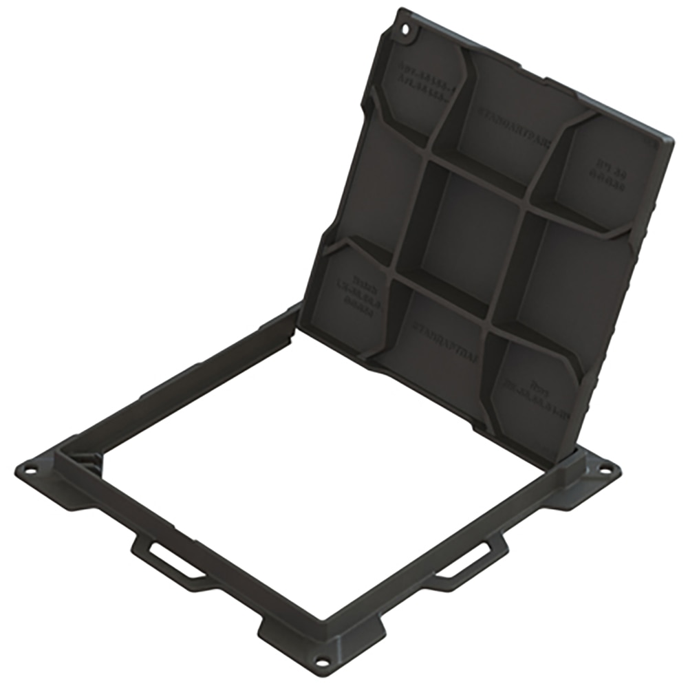 Capac VODALAND, fonta, patrat, Cl C250, trafic auto, 50 x 50 x 4.2 cm