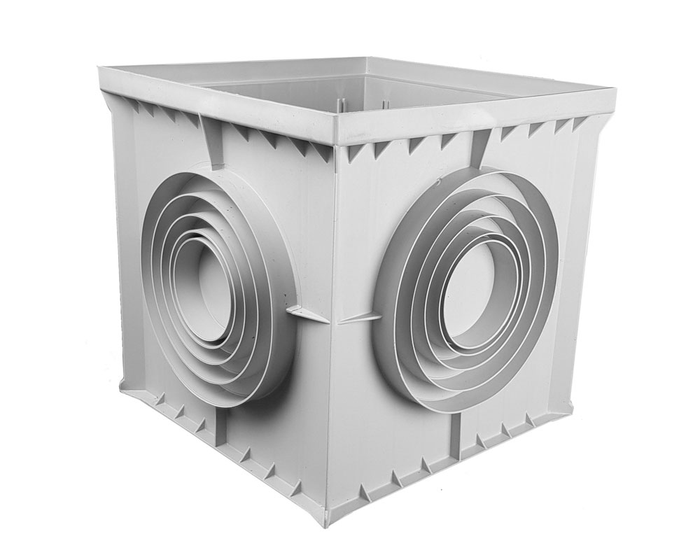 Camin PP patrat Gri A15-C250 400x400  Vodaland