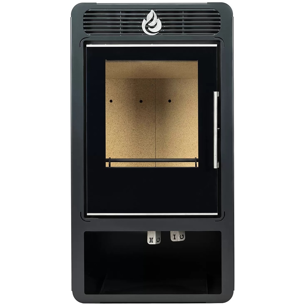 Semineu pe lemne MSS Designo 345.0240, 8 kW, 33l, otel, negru