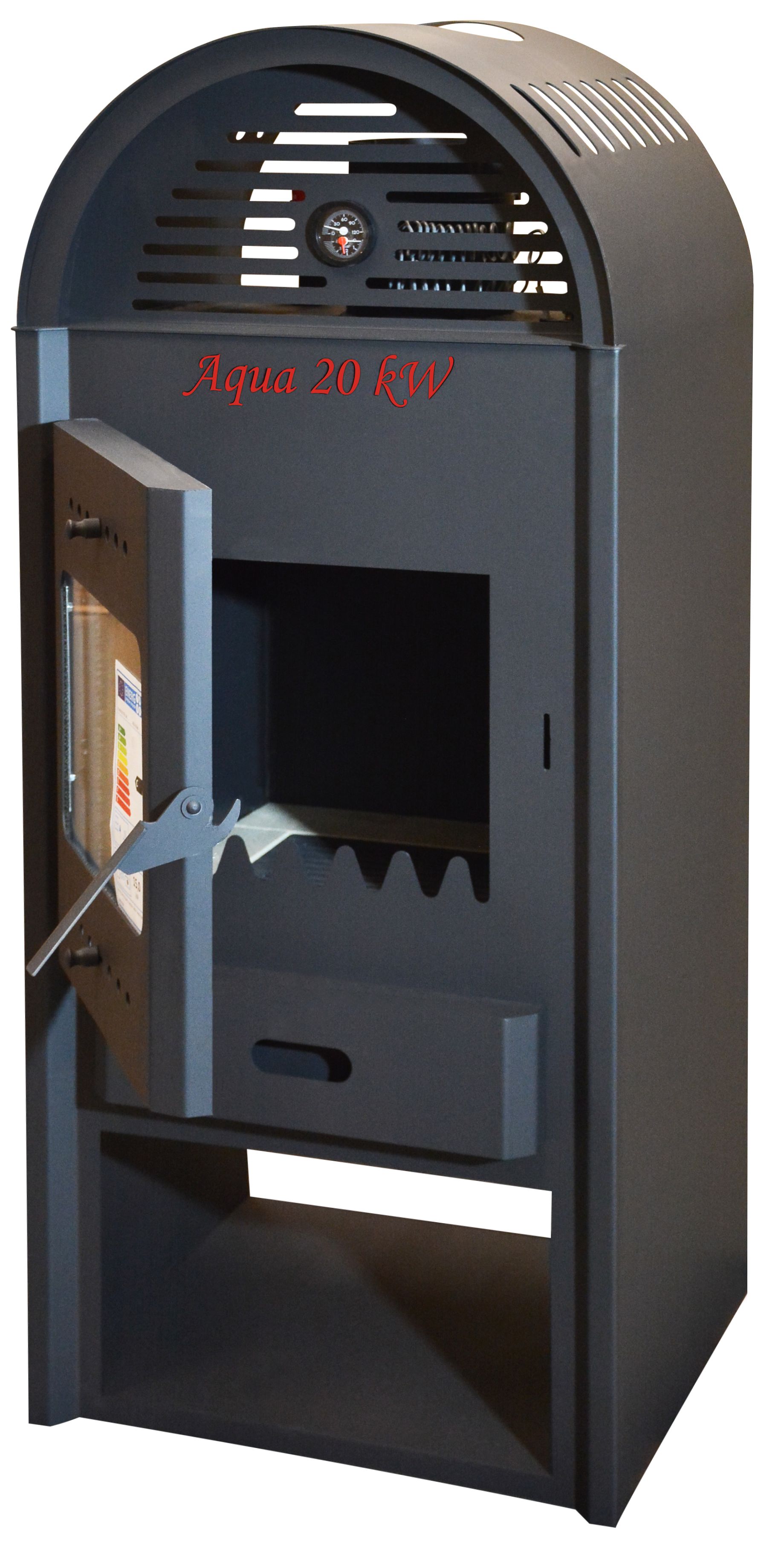 Termosemineu pe lemne Aqua Plus, 20 kW, 53 x 54 x 125 cm