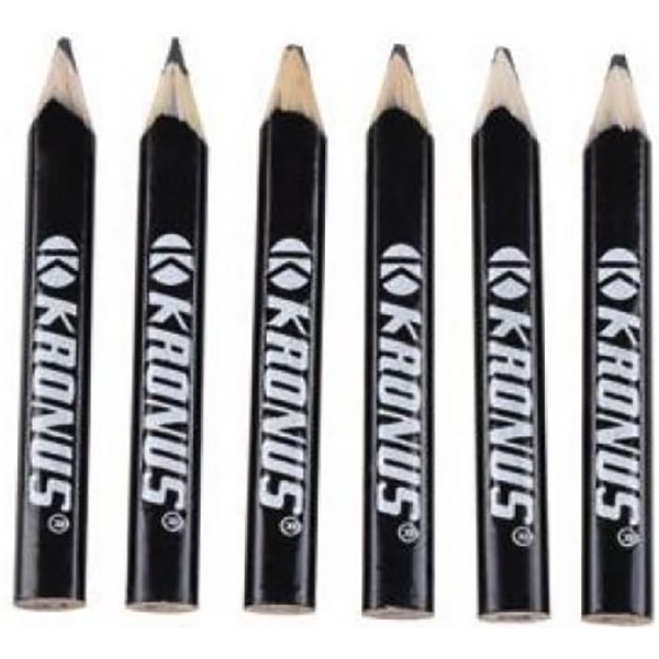 Set creioane dulgher KRONUS, lemn, negru, 6 buc