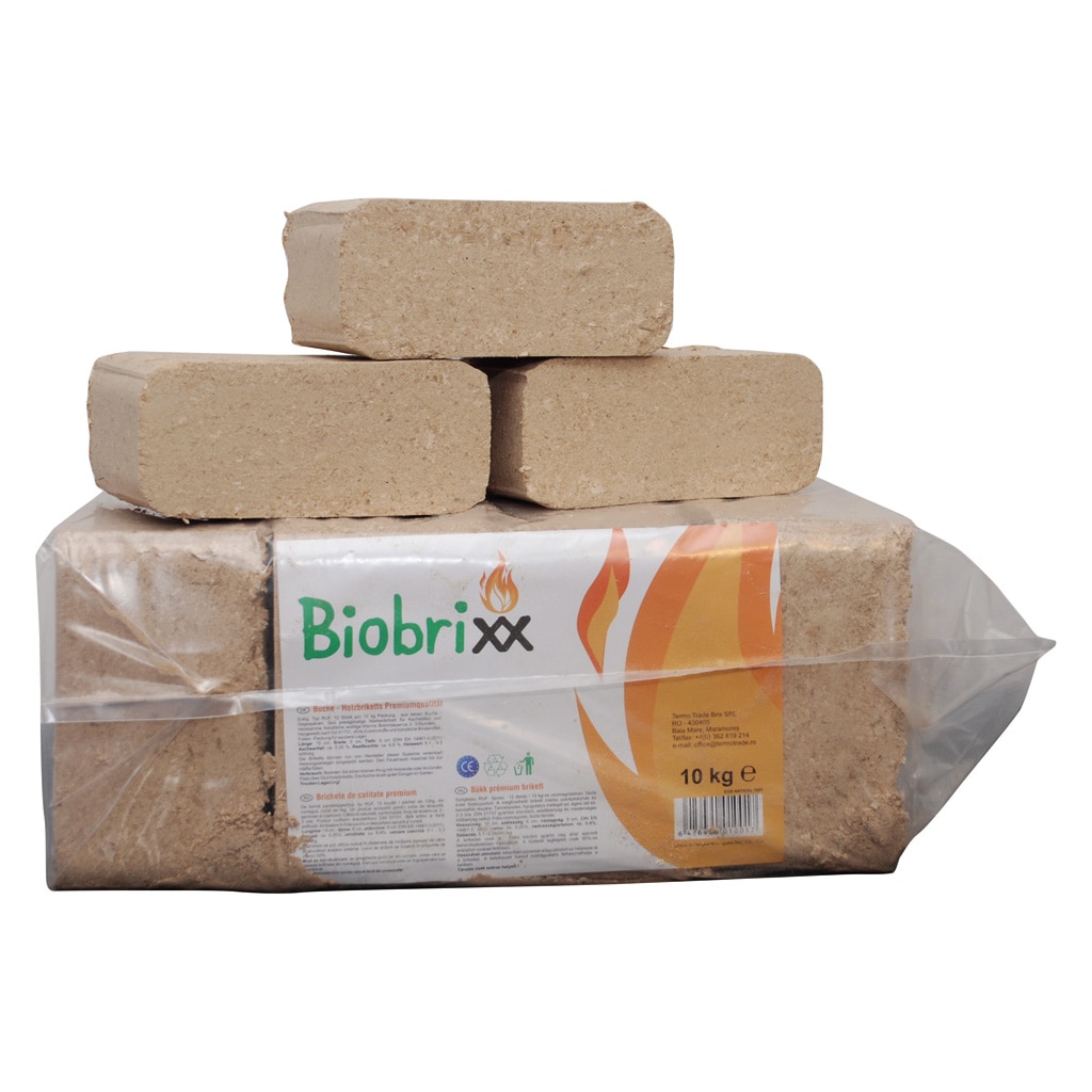 Brichete de foc, tip RUF, din rumegus, 10 kg  Biobrixx