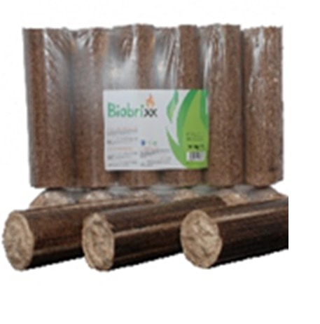 Brichete de foc, rumegus din lemn, rotunde, 10 kg • Biobrixx