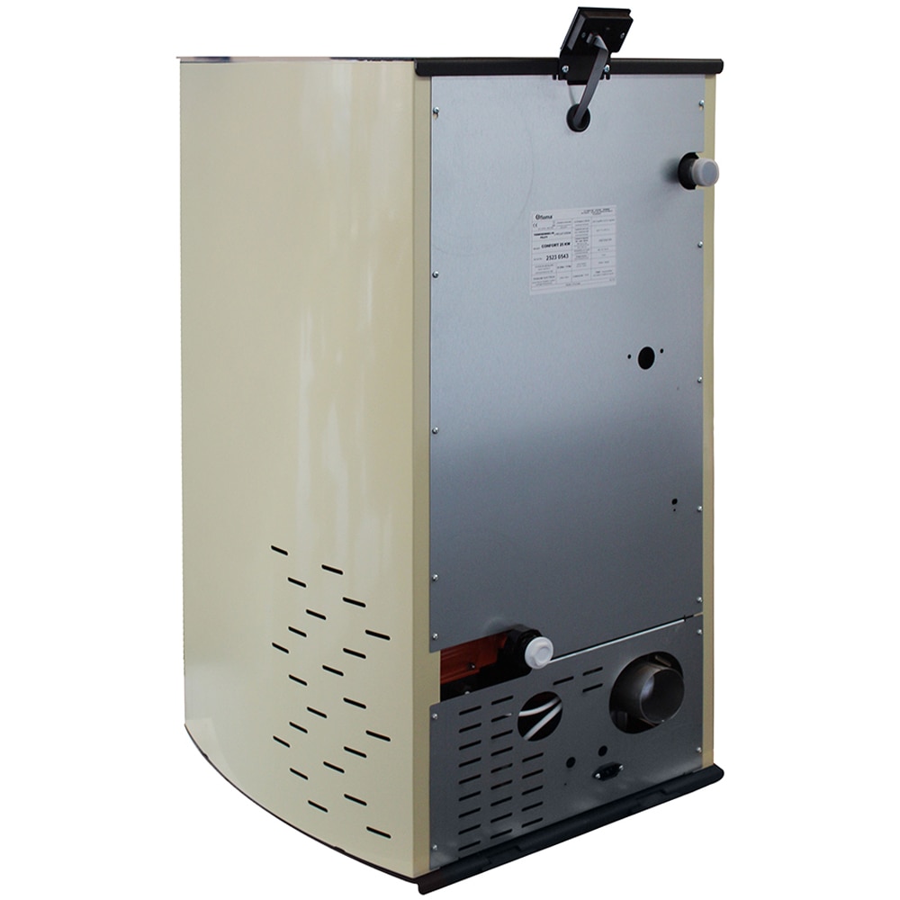 Termosemineu pe peleti FORNELLO Fiama Confort Ivory, 25 kW, 56 x 61 x 110 cm, negru-crem