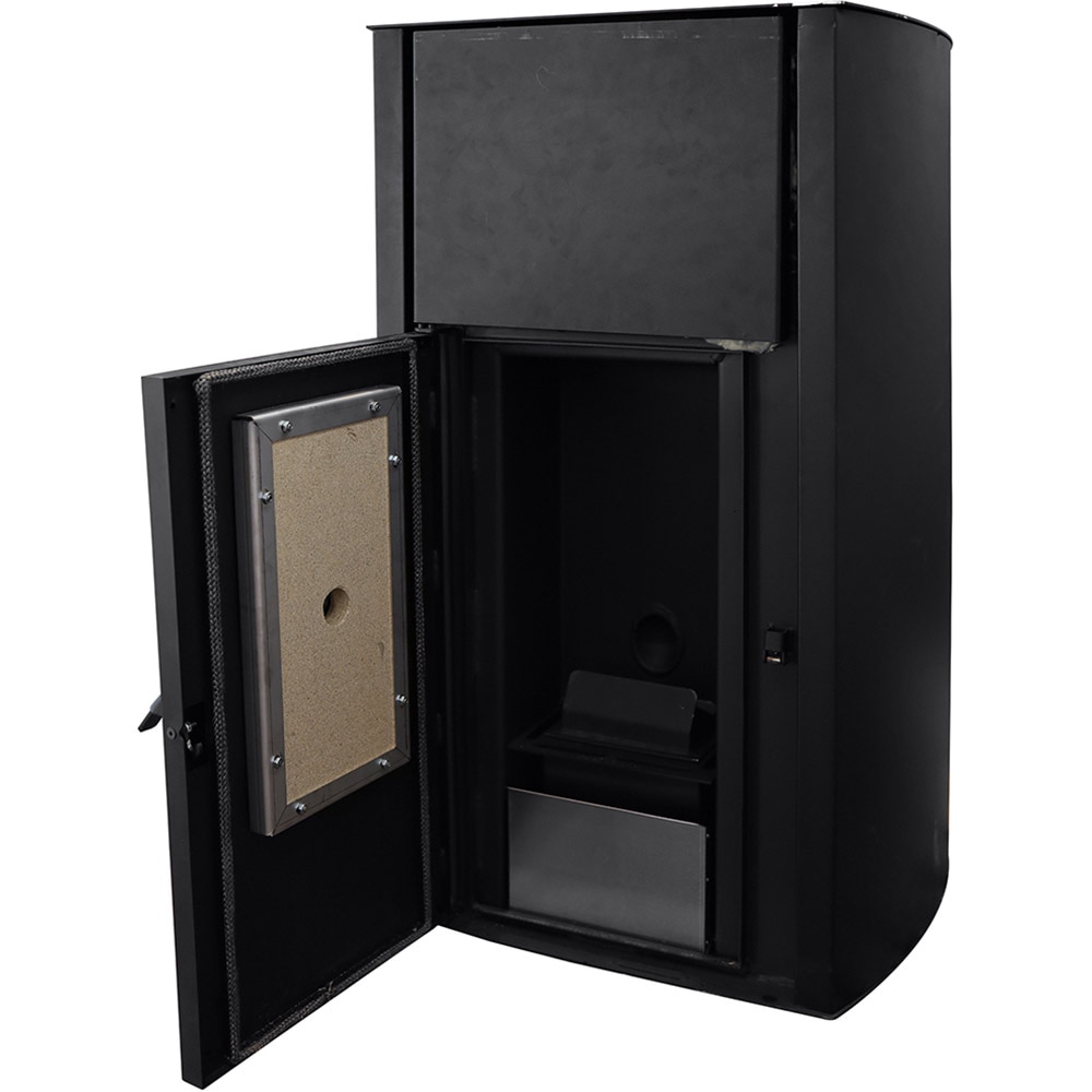 Cazan pe peleti FORNELLO Fiama Confort B, 25 kW, 56 x 61 x 110, pompa si vas expansiune, negru