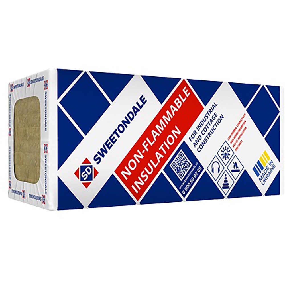 Vata minerala bazaltica pentru fatade ThermoWool FAS Extra 90, 120 x 60 cm, 10 cm, 2.1mp, 0.036 W/mK