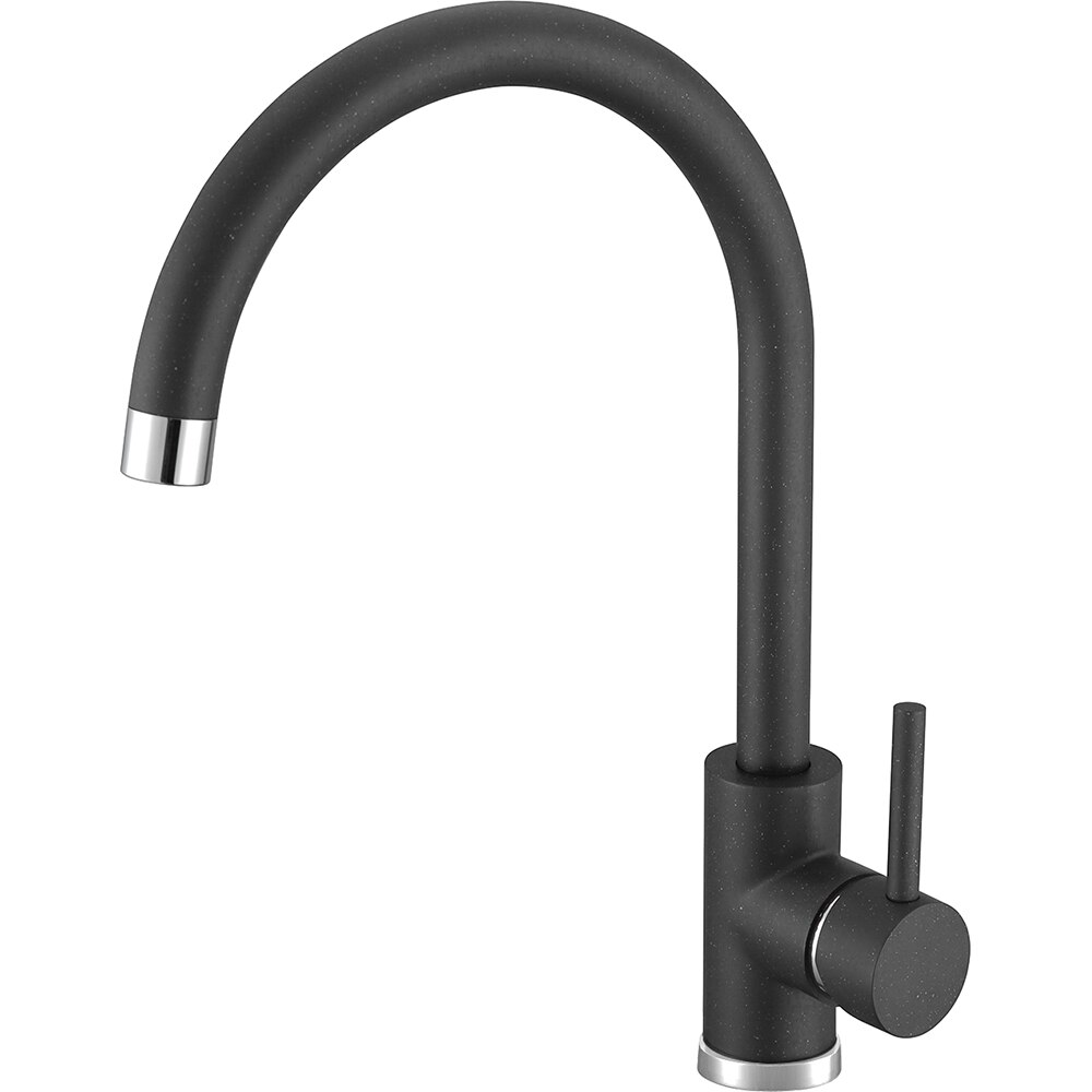 Pachet chiuveta ALVEUS Cadit 40, 1 cuva, picurator reversibil, compozit granit + Baterie Kati, negru