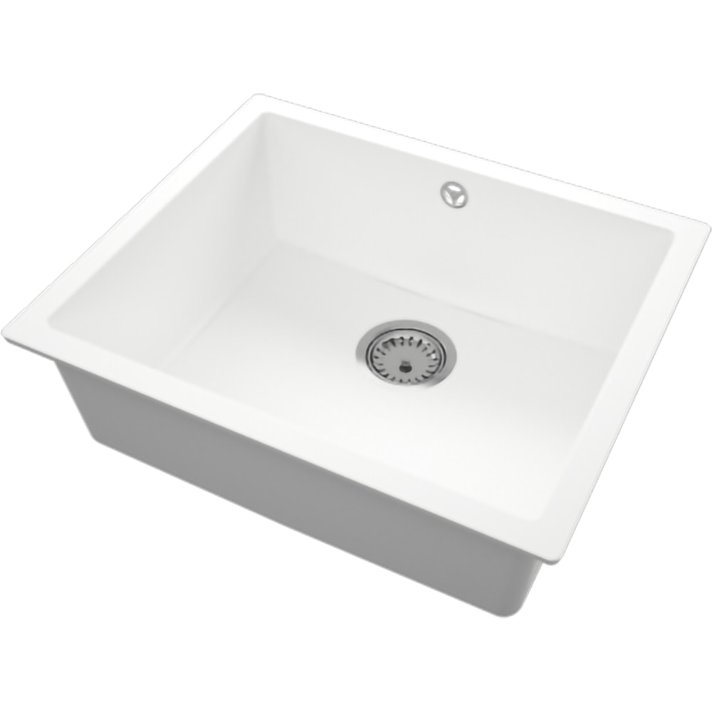 Chiuveta bucatarie SANDONNA Joanna 55, 1 cuva, compozit granit, alb