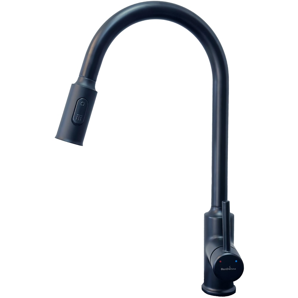 Baterie bucatarie SANDONNA Cami, dus extractibil, alama, negru