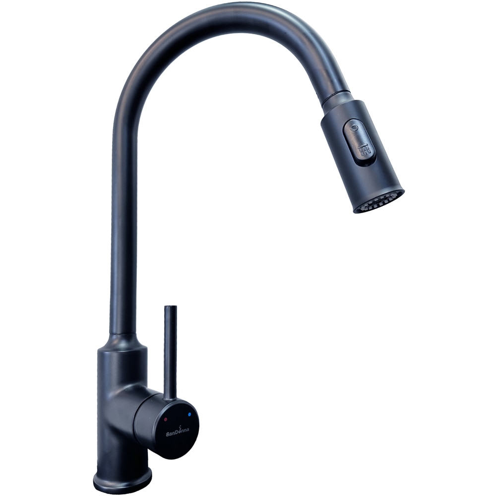 Baterie bucatarie SANDONNA Cami, dus extractibil, alama, negru