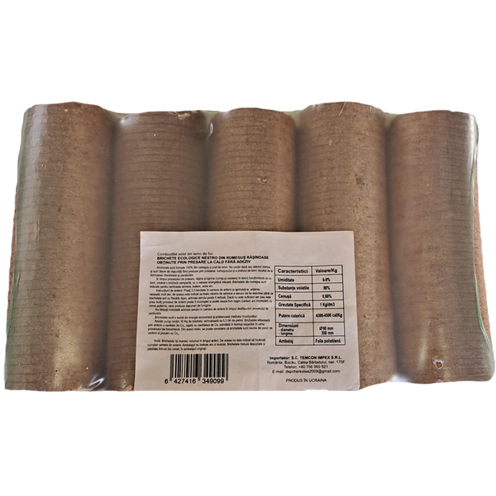 Brichete cilindrice Nestro, 10Kg