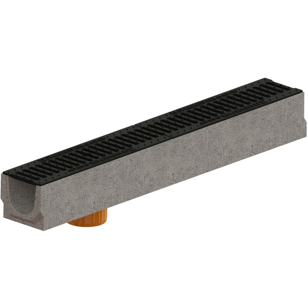 Rigola VODALAND, beton, gratar fonta, Cl C250, trafic auto, D110 mm, 100 x 12.5 x 14 cm