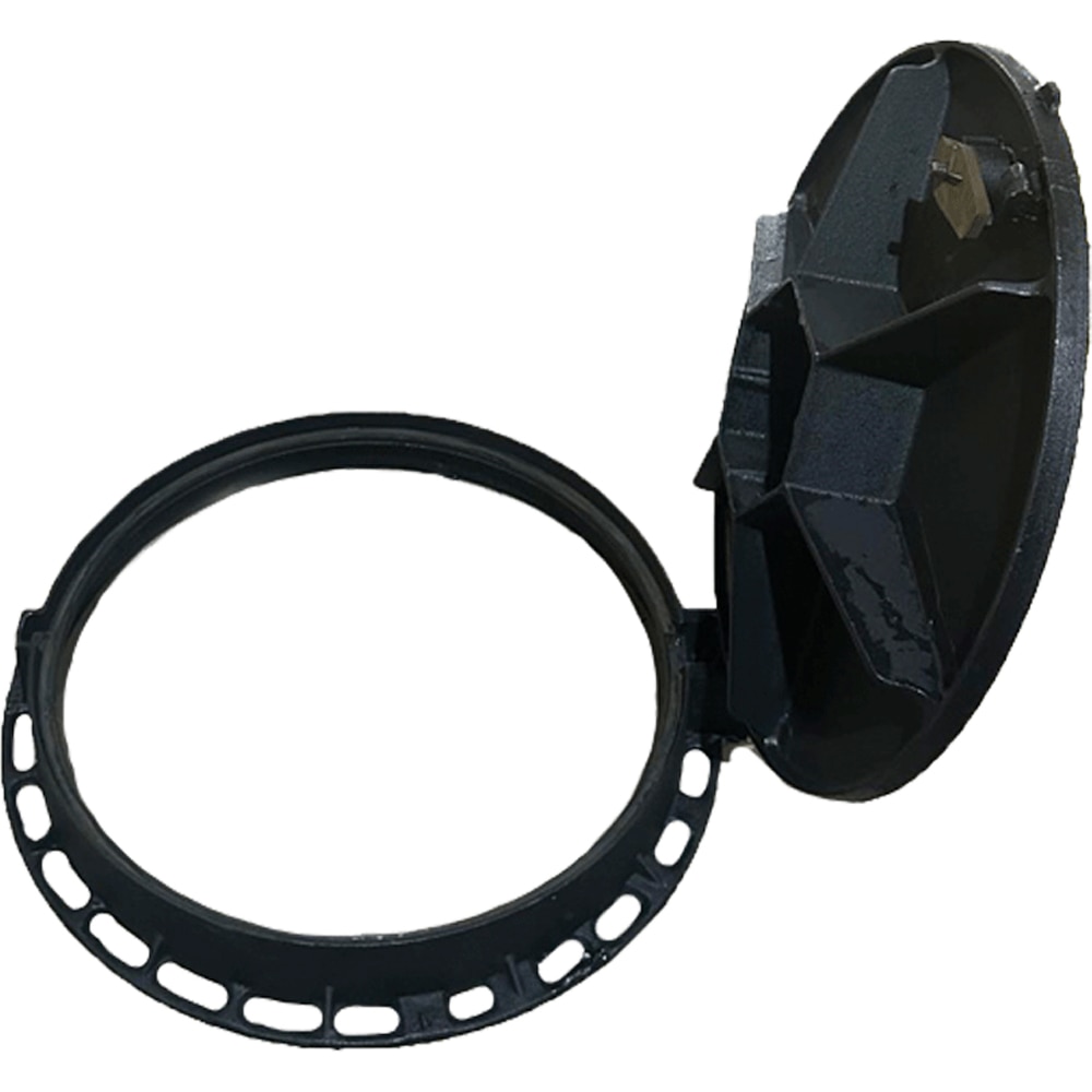 Capac fonta rotund cu inchizator Vodaland 736010FD, D exterior 730 mm, D pas liber 600 mm, H 100 mm, clasa de sarcini D400