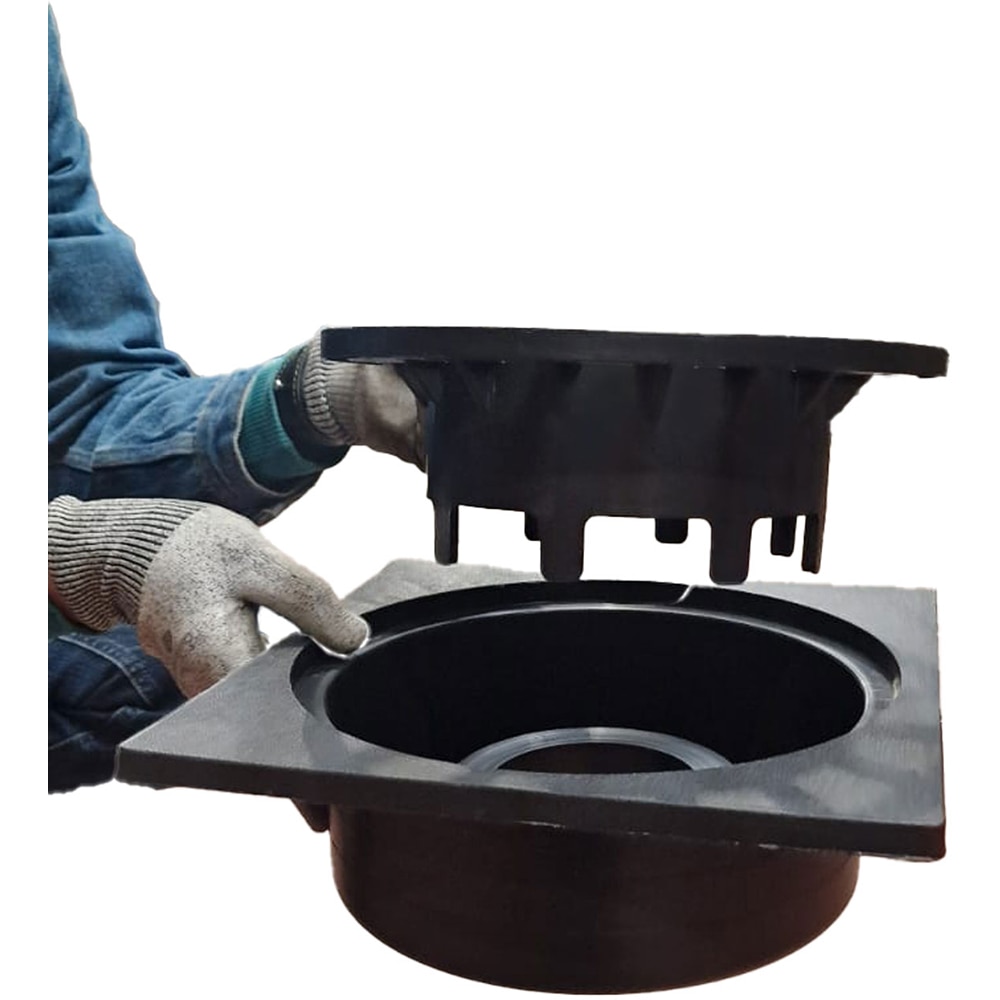 Sifon filtru VODALAND SPPN150150, polipropilena, 150 x 150 mm, negru