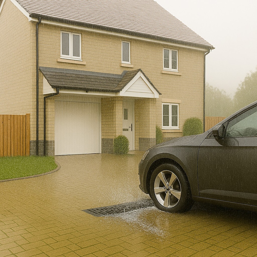 Rigola VODALAND, beton, gratar fonta, B125, 1000 x 125 x 140 mm, gri