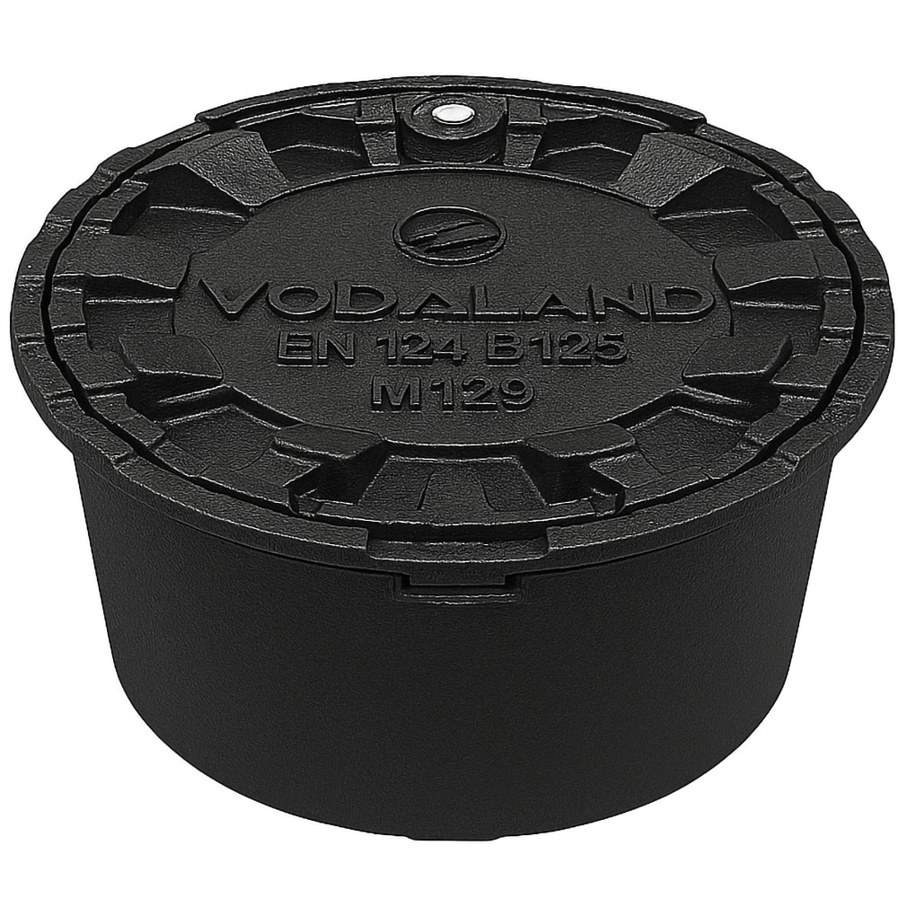 Sifon filtru VODALAND 33152125, fonta, D 200mm, negru