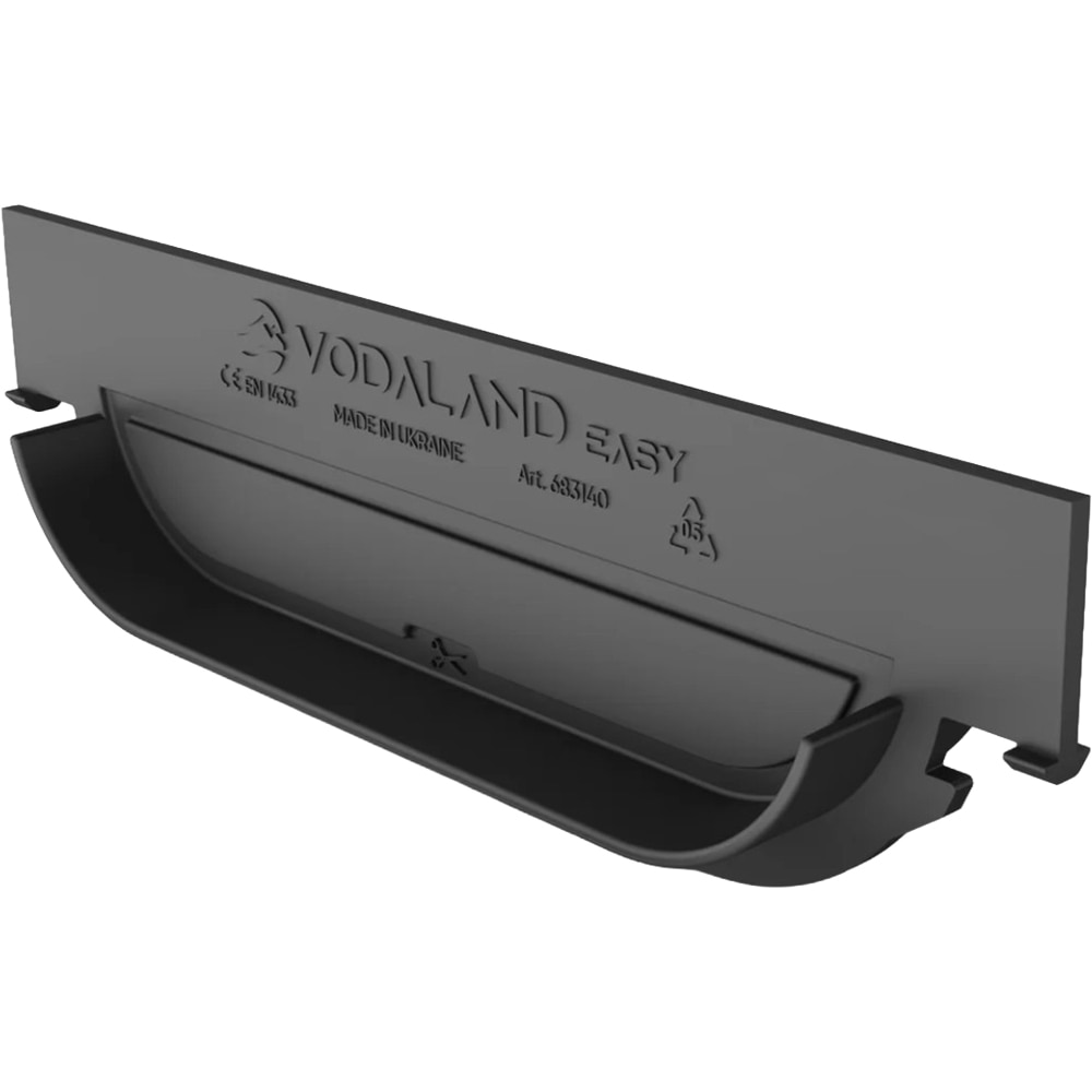 Placa capat pentru rigola VODALAND 683140, polipropilena, 120 x 40 mm, negru