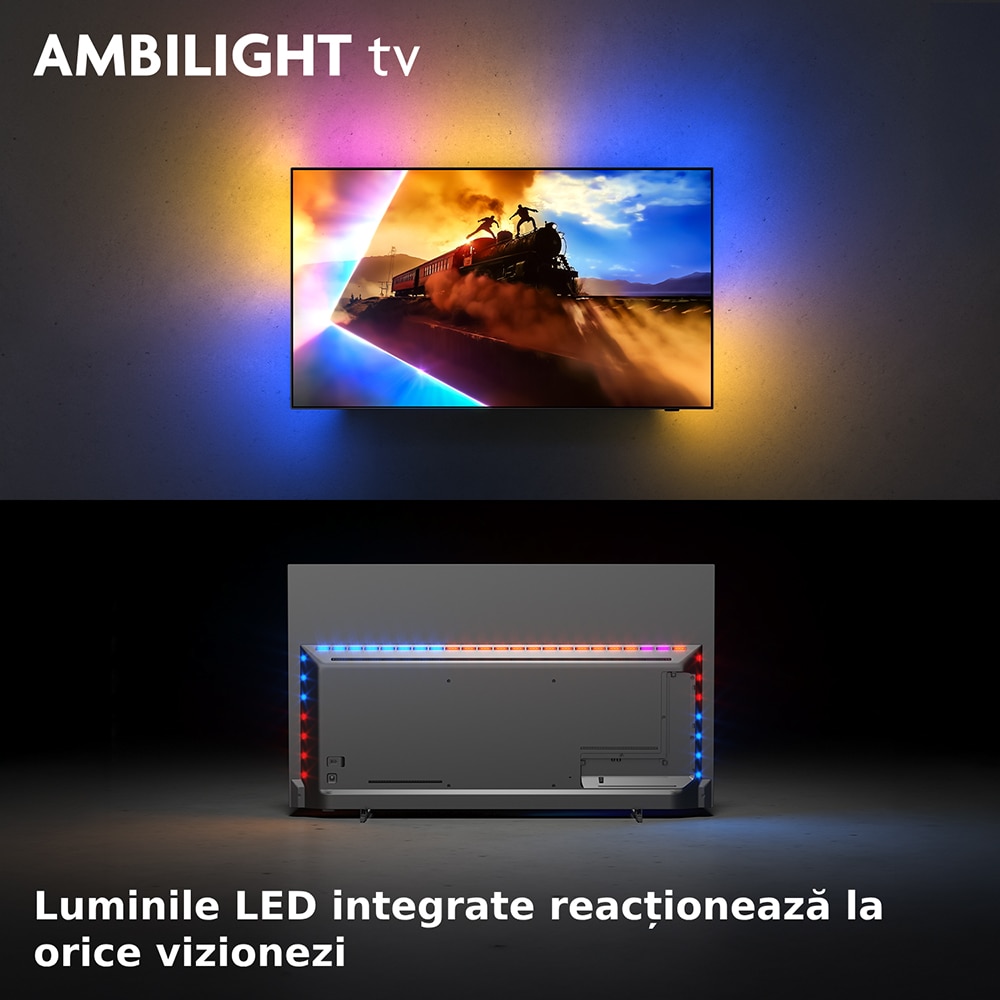 Televizor OLED Smart PHILIPS 65OLED770, Ultra HD 4K, HDR10+, 164cm