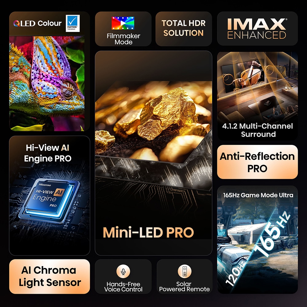 Televizor Mini-LED ULED  Smart HISENSE 65U8Q, Ultra HD 4K,164cm