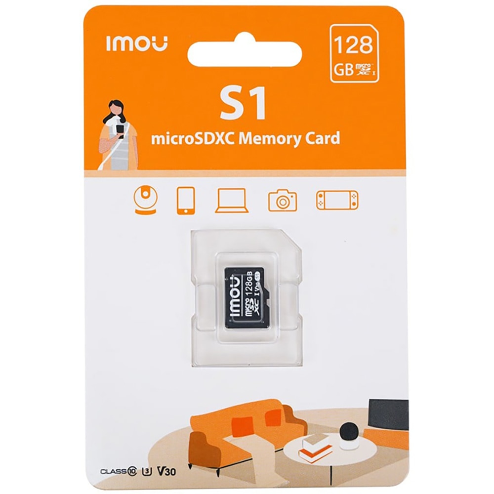 Card de memorie IMOU MicroSD, 128GB, 90MB/s, UHS-I