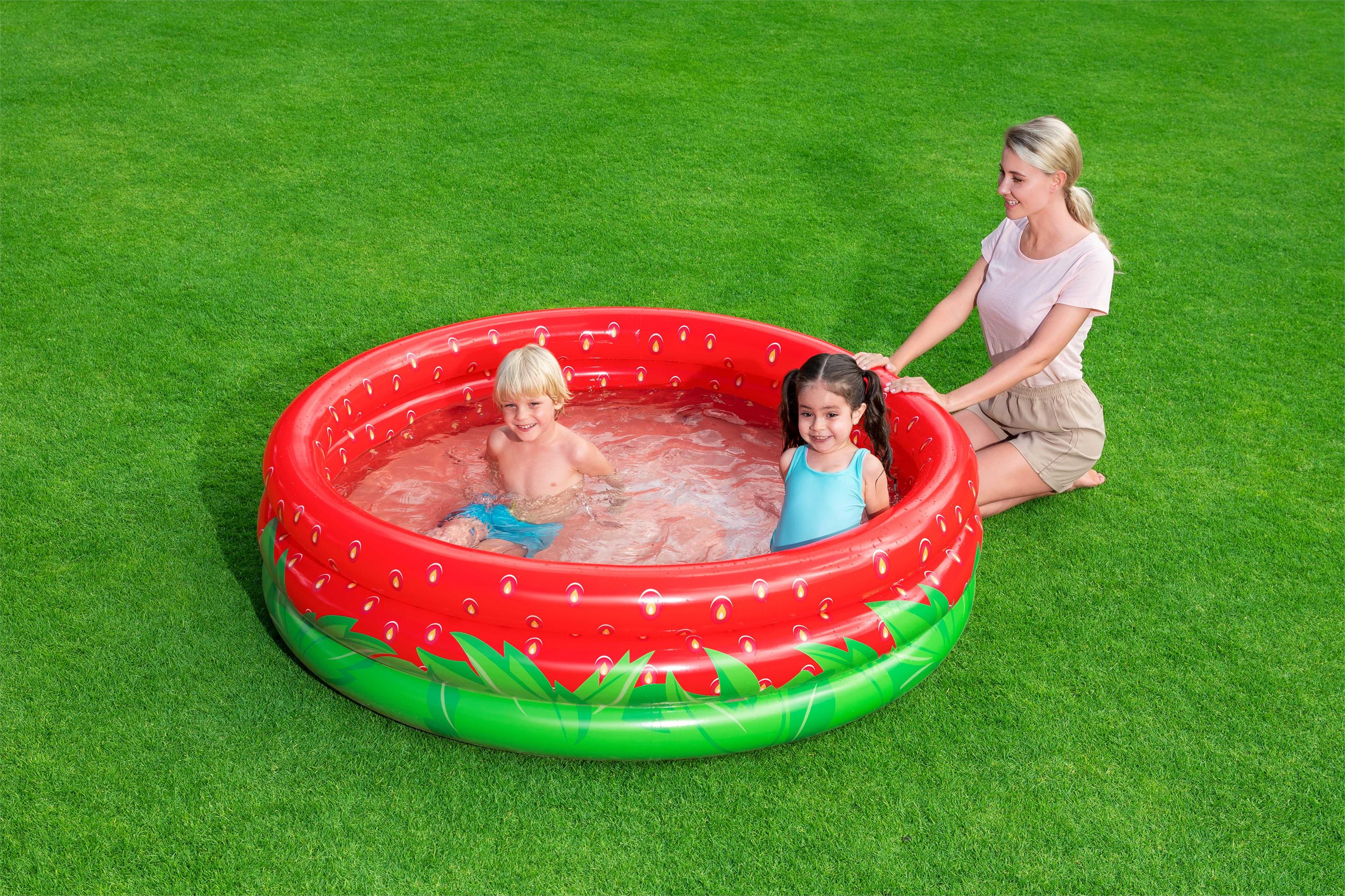 Piscina gonflabila BESTWAY, PVC, D160cm, 38cm, rosu