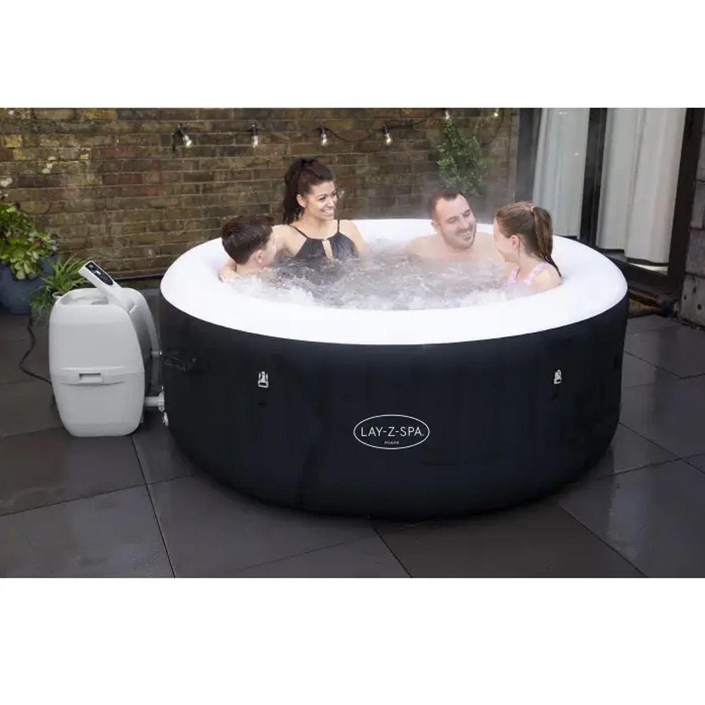 Piscina cu hidromasaj BESTAWAY Lazy-Z, 4 persoane, 180 x 66 cm, 669 l