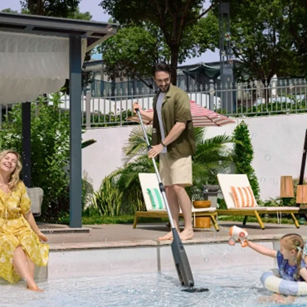 Aspirator pentru piscina AIPER Pilot X1, fara fir, autonomie 45 min, 40W, gri