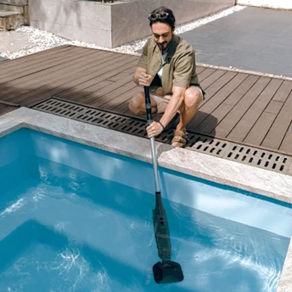 Aspirator pentru piscina AIPER Pilot X1, fara fir, autonomie 45 min, 40W, gri