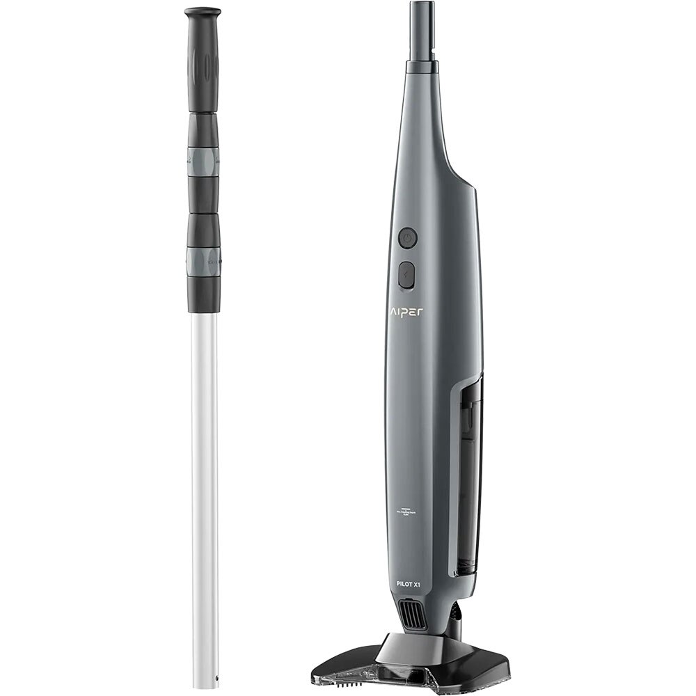Aspirator pentru piscina AIPER Pilot X1, fara fir, autonomie 45 min, 40W, gri