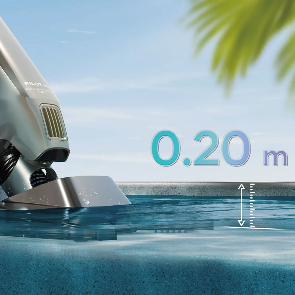 Aspirator pentru piscina AIPER Pilot X1, fara fir, autonomie 45 min, 40W, gri