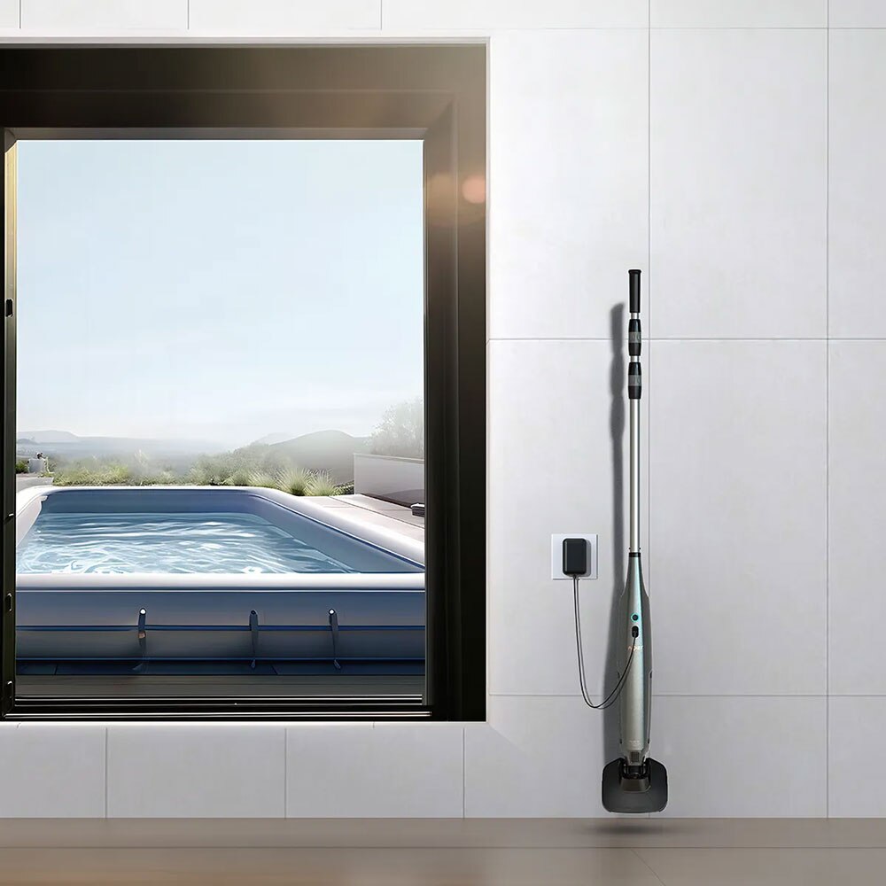 Aspirator pentru piscina AIPER Pilot X1, fara fir, autonomie 45 min, 40W, gri