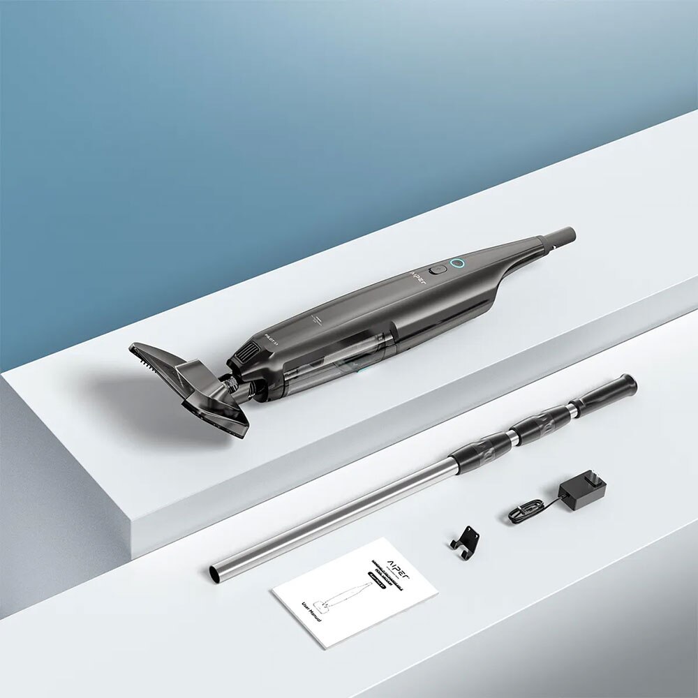 Aspirator pentru piscina AIPER Pilot X1, fara fir, autonomie 45 min, 40W, gri