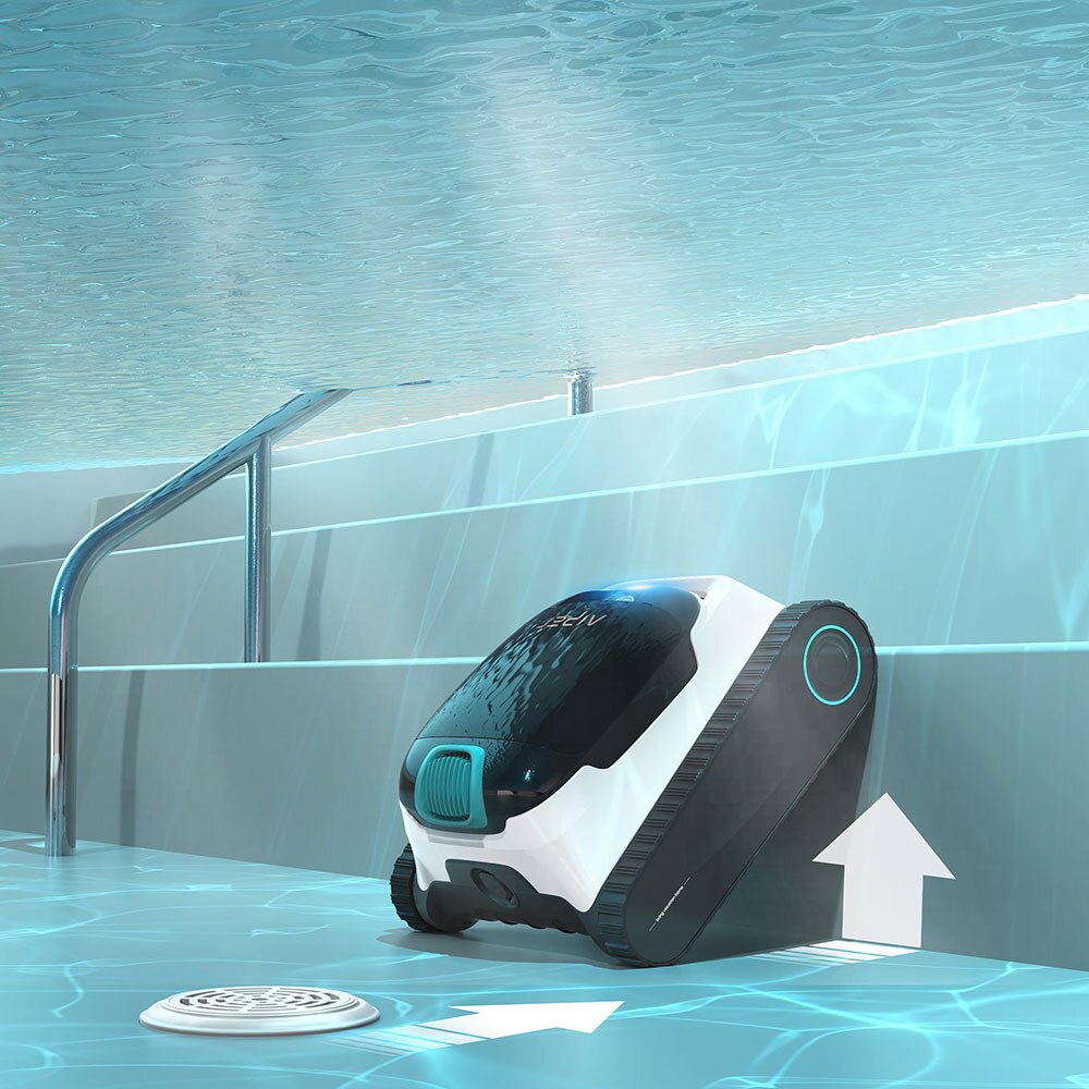 Robot pentru curatat piscina AIPER Scuba N1, fara fir, autonomie 180 min, 150mp, 75W, alb