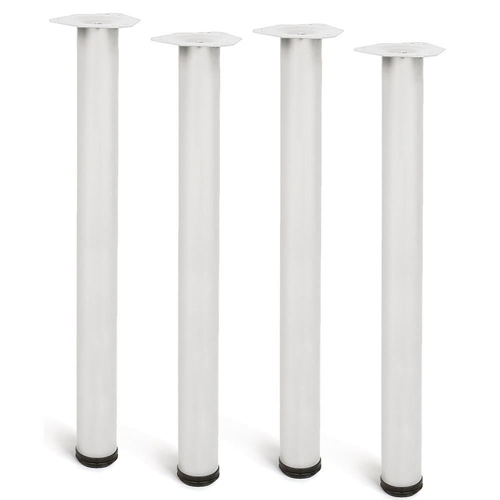 Set 4 picioare mobila 4406, otel, 71 cm, alb