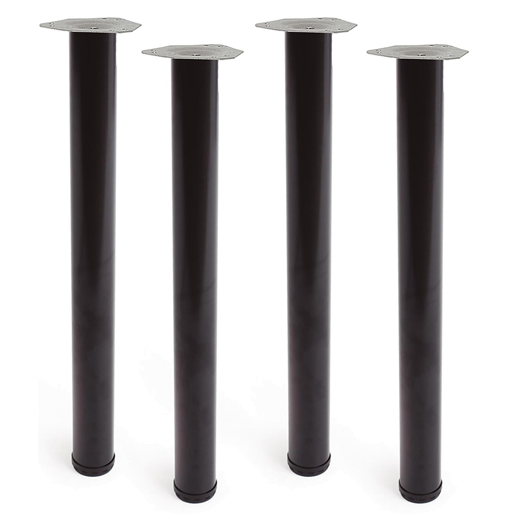 Set 4 picioare mobila 4406, otel, 71 cm, negru