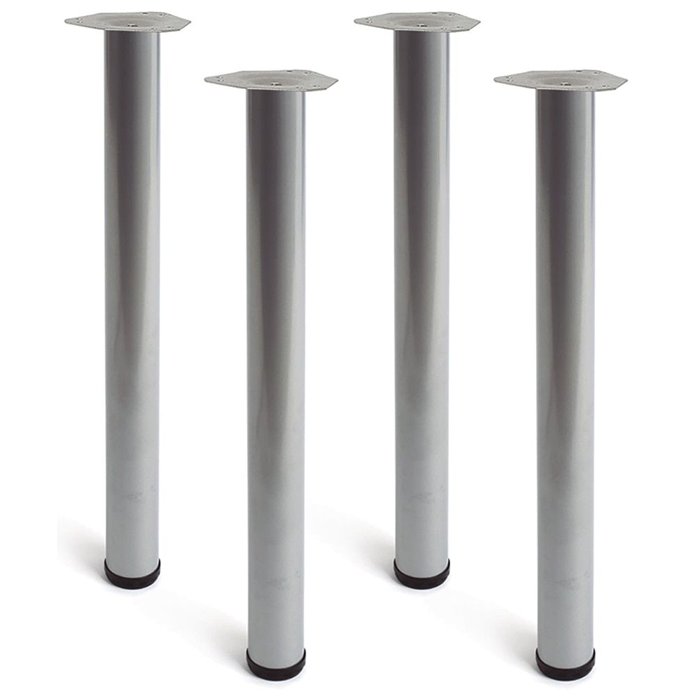 Set 4 picioare mobila 4406, otel, 71 cm, gri