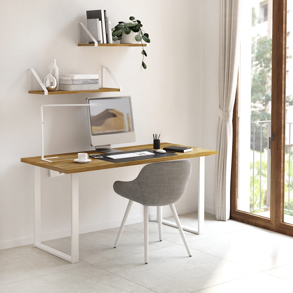 Picior masa stil industrial, 58 x 71.2 x 6 cm, alb