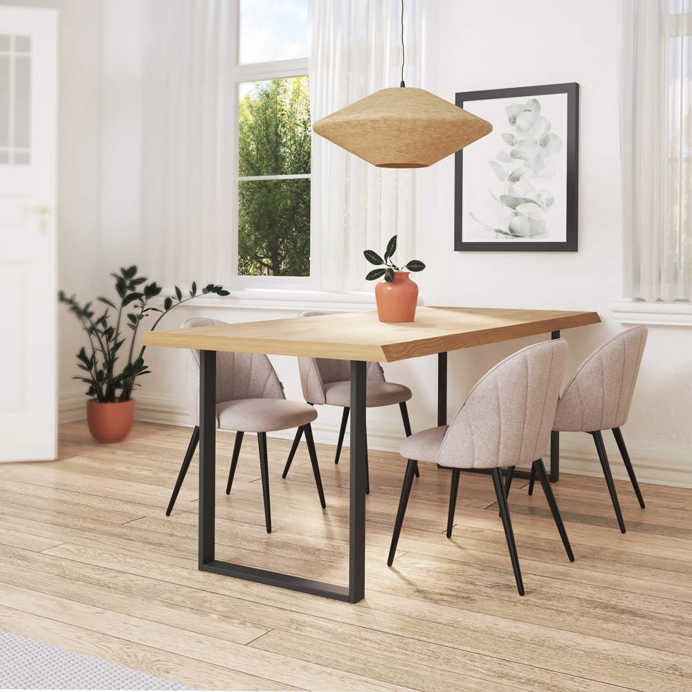 Picior masa stil industrial, 60 x 71 x 6 cm, rectangular, negru