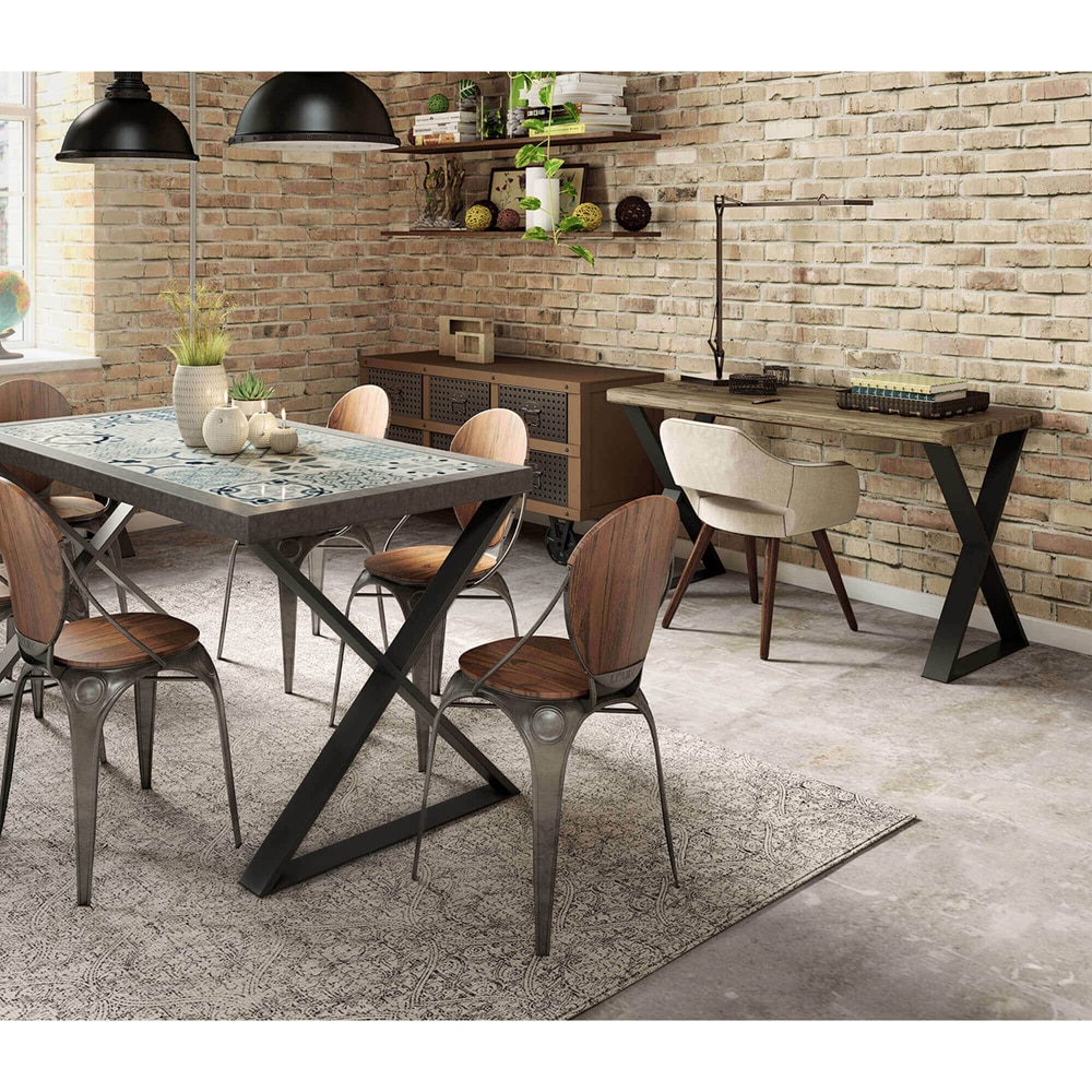 Picior masa stil industrial, 78 x 71 x 8 cm, negru