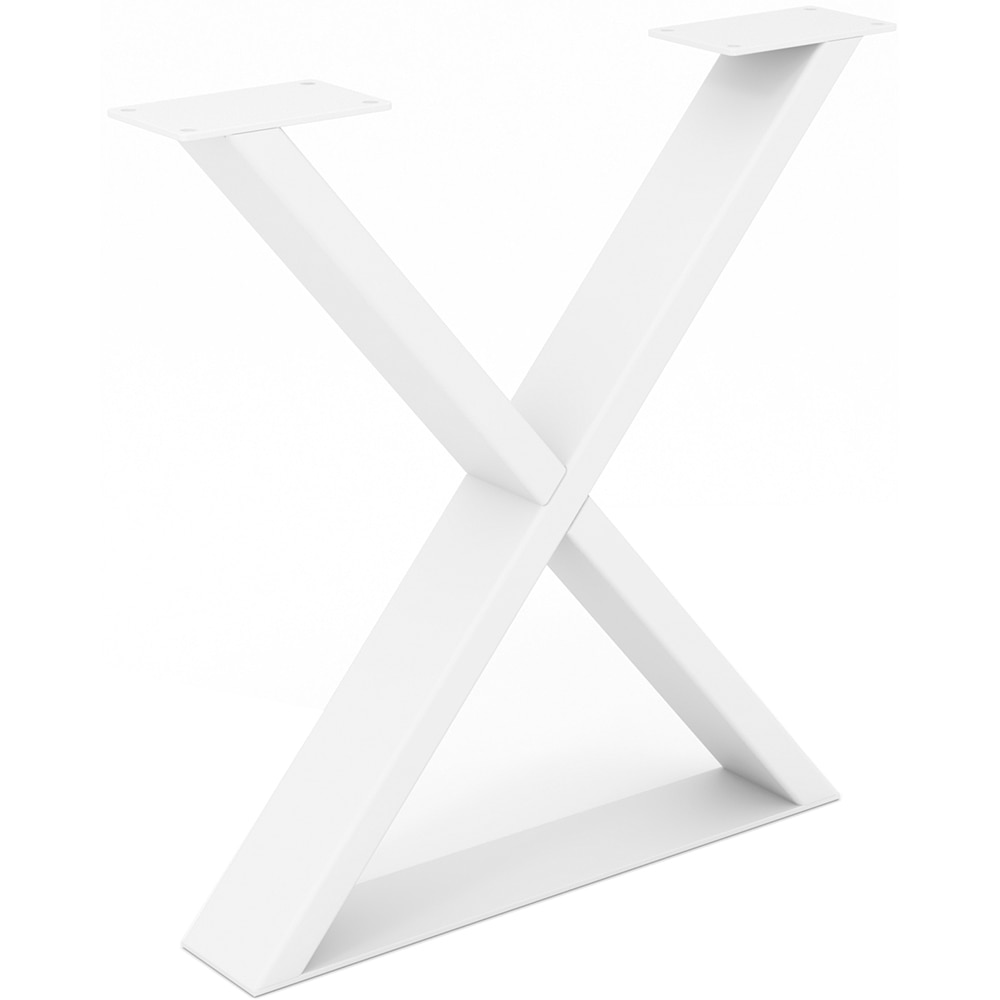 Picior masa stil industrial, 38 x 38.2 x 6 cm, alb