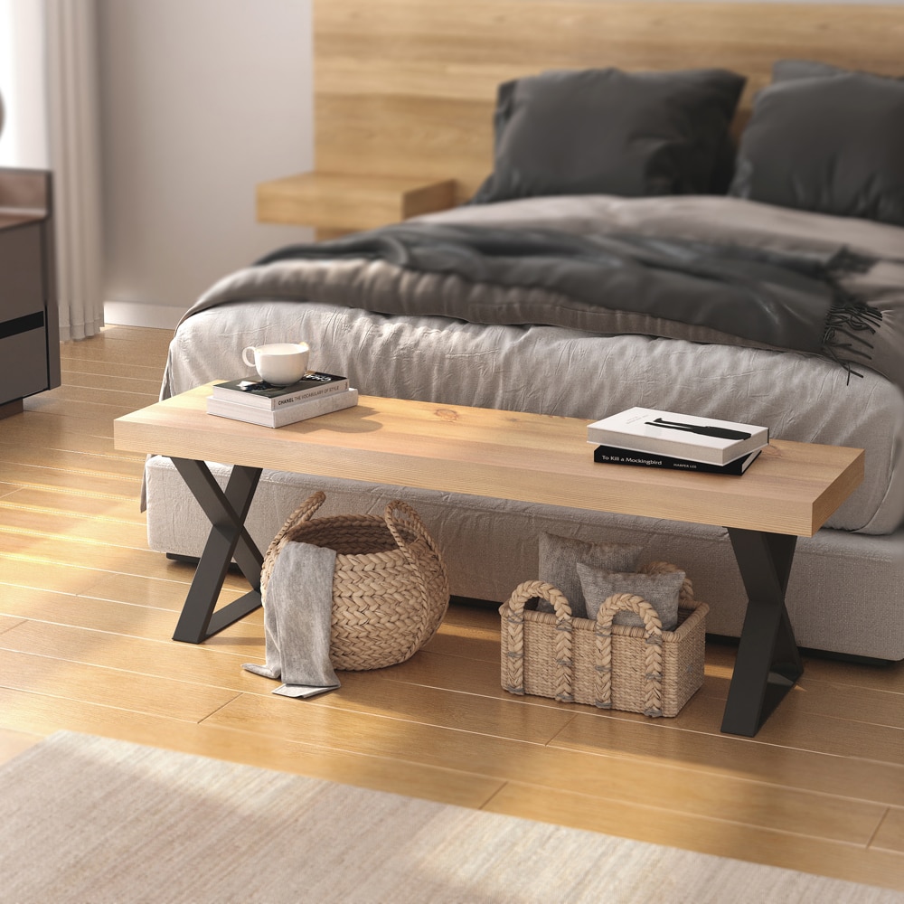 Picior masa stil industrial, 38 x 38.2 x 6 cm, negru