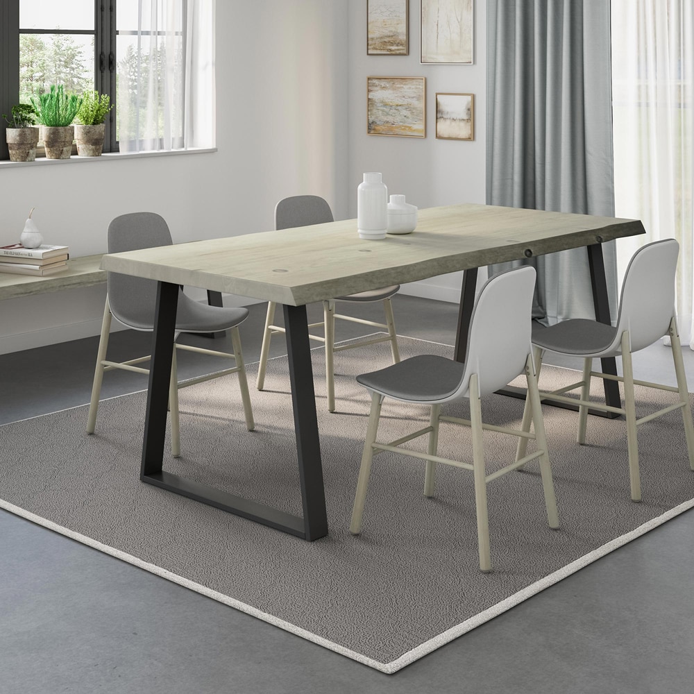 Picior masa stil industrial, 78 x 71.2 x 8 cm, trapez, negru