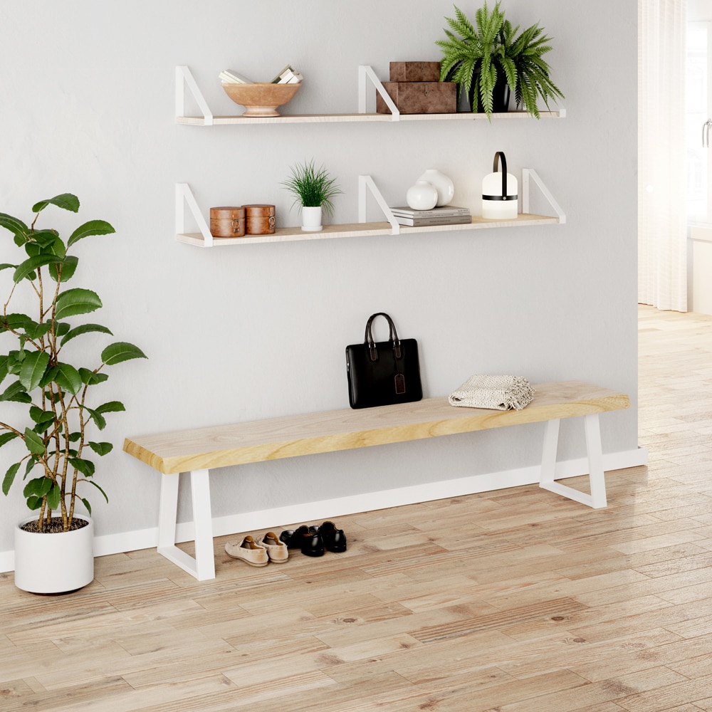 Picior masa stil industrial, 38 x 38.2 x 6 cm, trapez, alb