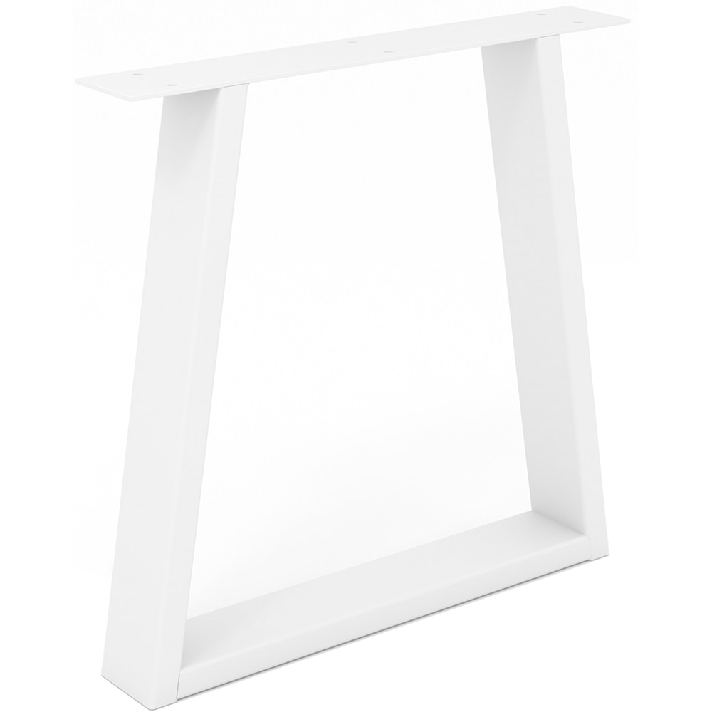 Picior masa stil industrial, 38 x 38.2 x 6 cm, trapez, alb