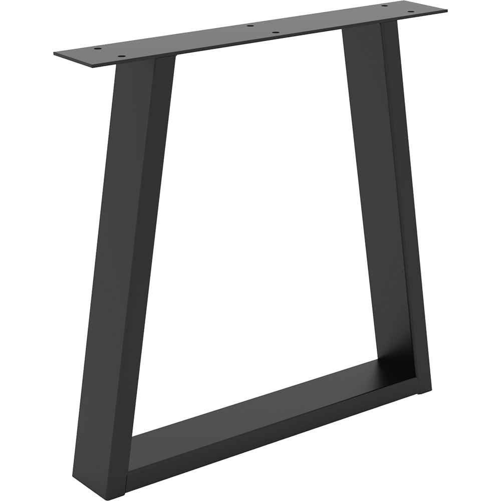 Picior masa stil industrial, 38 x 38.2 x 6 cm, trpapez, negru