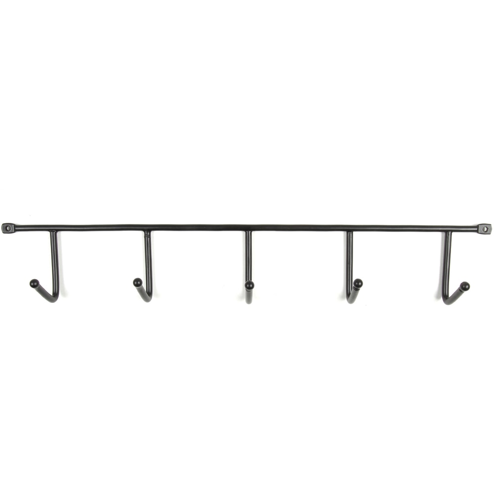 Cuier perete REUNION INDUSTRIAL 7-C1030.5.18, 5 agatatoare, otel, negru mat