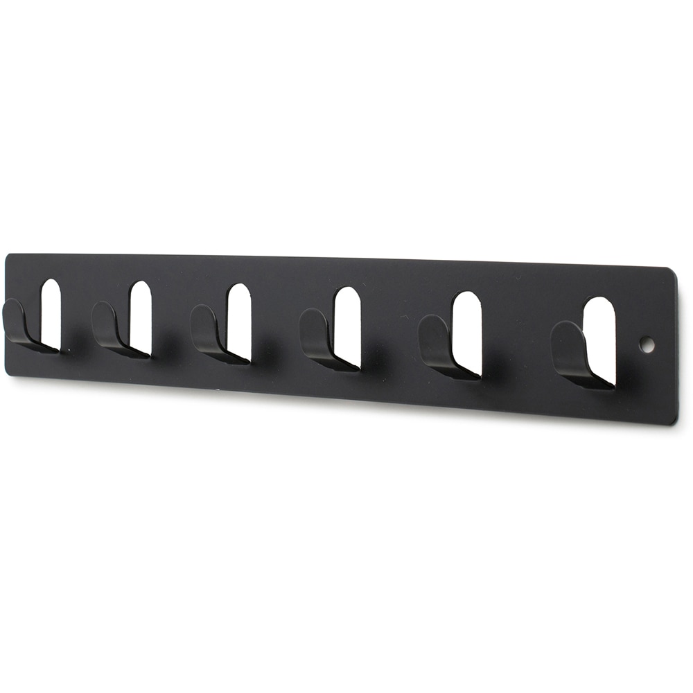 Cuier perete REUNION INDUSTRIAL 7-C1031.18, 6 agatatoare, otel, negru mat