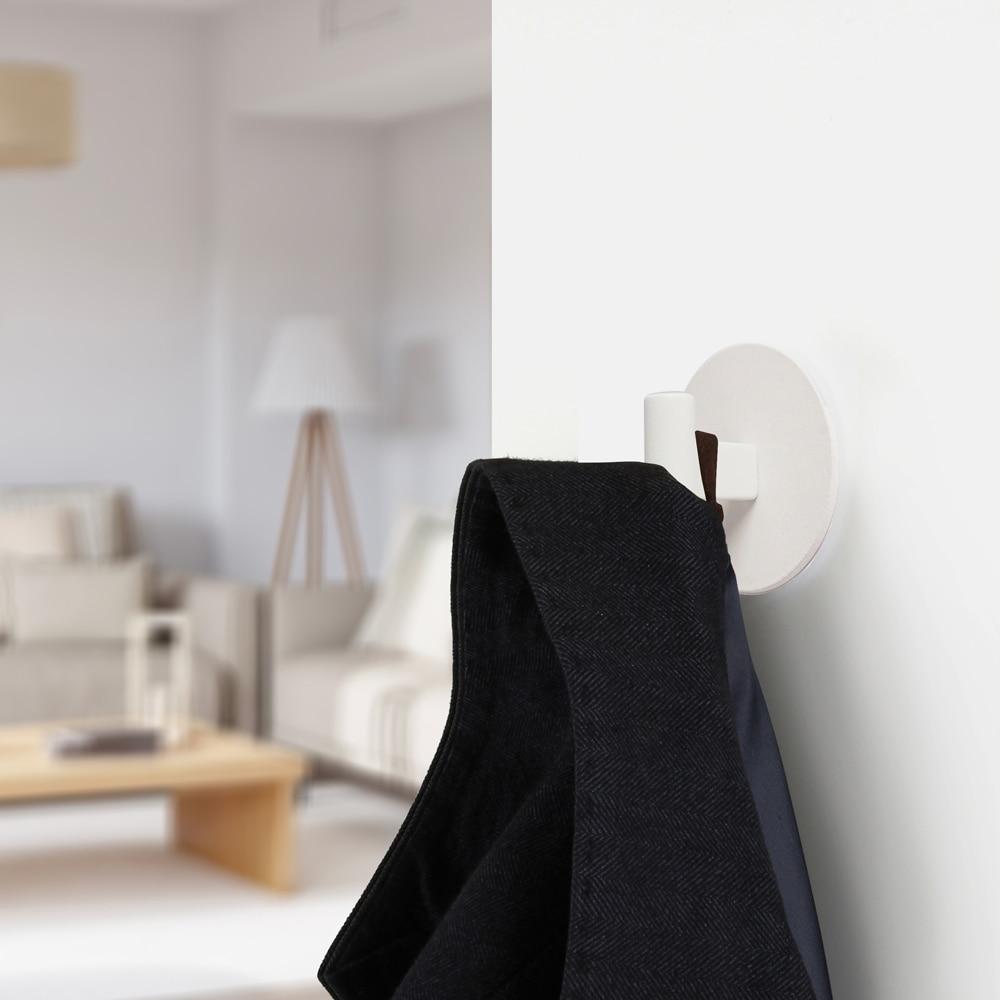 Cuier perete REUNION INDUSTRIAL 7-C1777.1.17, 1 agatatoare, otel, alb mat