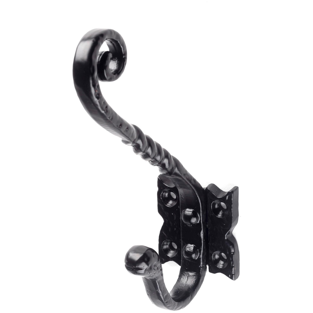 Cuier perete REUNION INDUSTRIAL 7-C521.66, 2 agatatoare, otel, negru