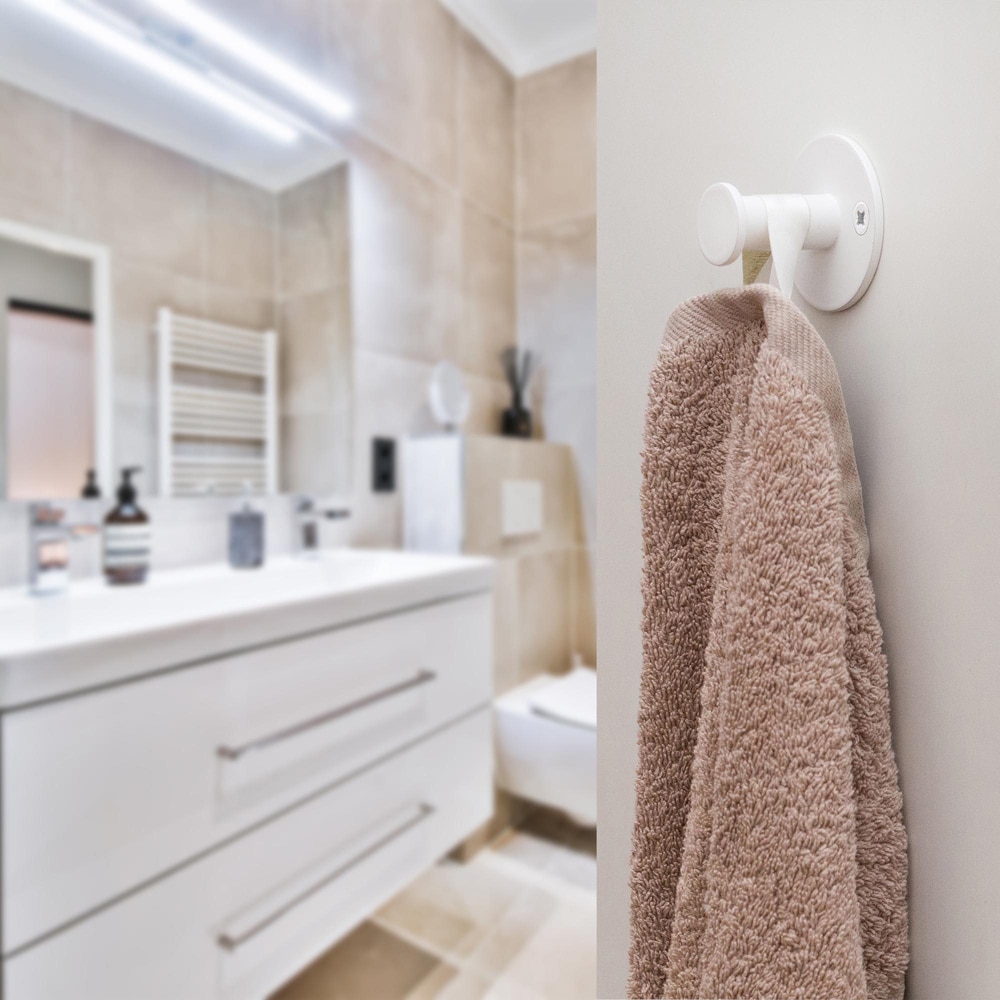 Cuier perete REUNION INDUSTRIAL 7-C8714.17, 1 agatatoare, otel, alb mat